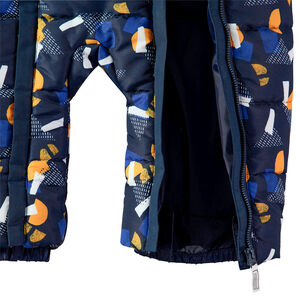 Ολόσωμη φόρμα του σκι με επένδυση μικροφλίς και μοτίβα με γεωμετρικό σχέδιο 