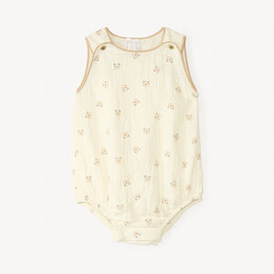 Σαλοπέτα από βαμβακερή γάζα με εκτύπωση αρκούδας για αγόρια μωρά 