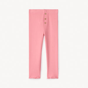 Καλσόν μονόχρωμο côtelé με κουμπιά για bebe κορίτσι 