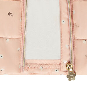 Αμάνικο μπουφάν με σχέδιο λουλούδια για μωρό κορίτσι 