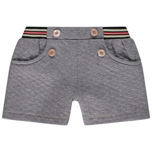 Short en molleton quilté effet matelassé pour bébé fille Main Short en molleton quilté effet matelassé pour bébé fille