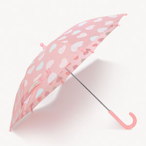 Parapluie à couleur changeante imprimé cœurs pour fille 