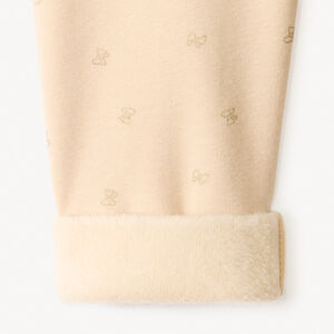 Παντελόνι jogging molleton με γκλίτερ φιόγκους για bebe κορίτσι 