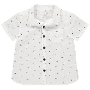 Πουκάμισο κοντομάνικο με σχέδιο marine σε όλη την επιφάνεια 