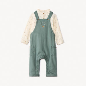 Ensemble salopette + chemise imprimé pour bébé garçon 