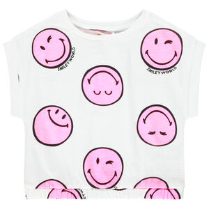 T-shirt κοντομάνικο με σχέδιο SmileyWorld για κορίτσι Main T-shirt κοντομάνικο με σχέδιο SmileyWorld για κορίτσι