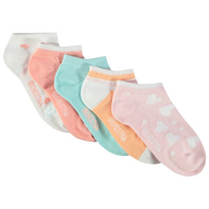 Lot de 5 paires de chaussettes courtes pastel fille 