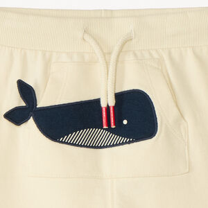 Κοντό παντελόνι με τσέπη καγκουρό για αγόρι μωρού 