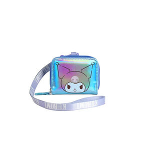 Ιριδίζον πορτοφολάκι Hello Kitty & Kuromi Μωβ 
