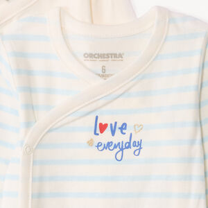 Σετ 7 φαντεζί bodies με μακριά μανίκια για bebe κορίτσι με διαφορετικά ανοίγματα ανάλογα με την ηλικία 