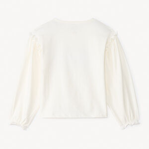 Μπλούζα μακρυμάνικη από jersey με φιόγκο από τούλι για κορίτσι 