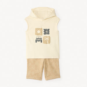 Σύνολο κοντό φούτερ + σορτς με εκτύπωμα για αγόρι 