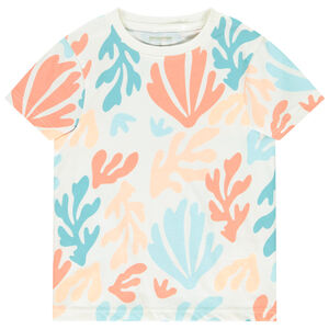 Κοντομάνικο μπλουζάκι jersey με σχέδιο κοραλλιών για αγόρι 