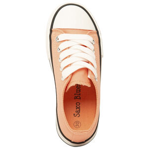 Χαμηλά αθλητικά παπούτσια πάνινα κοραλί με κορδόνια για κορίτσι 