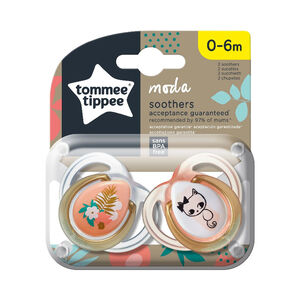 Πιπίλες Σιλικόνης Moda 0-6 Μηνών 2Πλή Συσκευασία Για Κορίτσι TOMMEE TIPPEE 