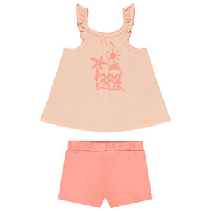 Ensemble 2 pièces avec débardeur printé pour bébé fille 