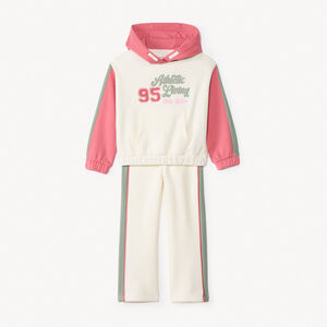 Ensemble jogging molleton effet color block pour fille 