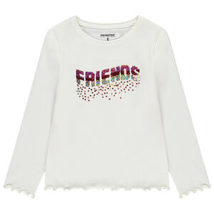 T-shirt μακρυμάνικο με μαγικά παγιέτες σε gradient για κορίτσι 