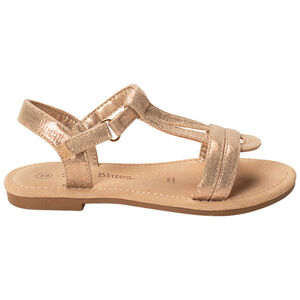 Sandales dorées avec double brides pour fille 