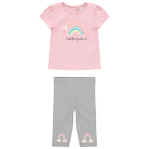 Σετ Τουνίκ σχέδιο ουράνιο τόξο και Κολάν chiné 