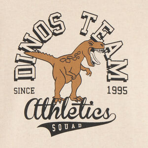 T-shirt à manches longues oversize garçon avec motif dinosaure 
