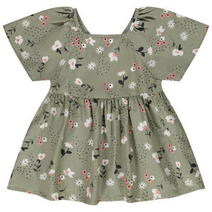 Τουνίκ κοντομάνικο lyocell με σχέδιο floral για κορίτσι 