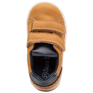 Καμηλό αθλητικά παπούτσια με βέλκρο και φάσες σε αντίθεση 