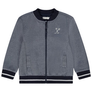 Ζακέτα με γιακά teddy από πλεκτό piquée για bebe αγόρι 