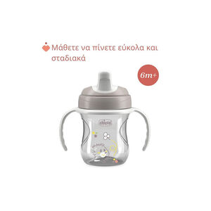 Chicco Κύπελλο Εκπαιδευτικό Γκρί Για 6+ Μηνών 