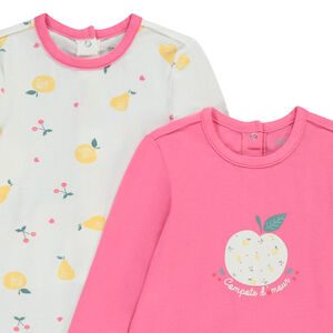 Σετ από 2 φορμάκια σε jersey φαντεζί για bebe κορίτσι 