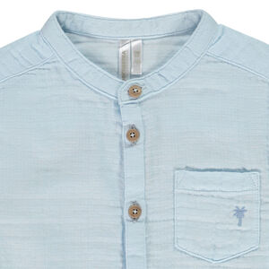 Πουκάμισο κοντομάνικο με κέντημα φοίνικα για bebe αγόρι 