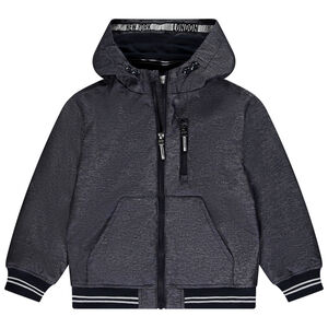 Αντιανεμικό με κουκούλα και μεταλλικό εφέ για αγόρι 