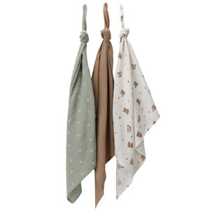 Σετ 3 Πάνες Από βαμβάκι Roi des Forêts 