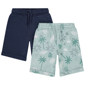 Σετ 2 βερμούδες φαντασίας σε molleton για αγόρι 