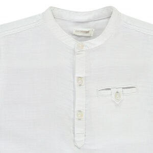 Τουνίκ κοντομάνικη μονόχρωμη σε διπλή γάζα για αγόρι 