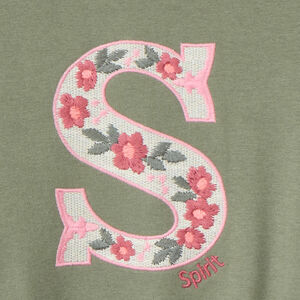 Φούτερ molleton oversize με κέντημα για κορίτσι 