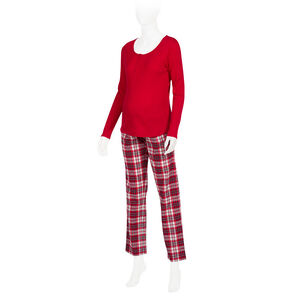 Pyjama de grossesse et d'allaitement bi-matière 