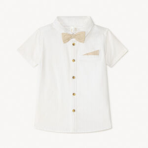 Πουκάμισο κοντομάνικο + παπιγιόν για αγοράκι. 