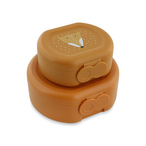 Σετ από 2 πορτοκαλί lunchbox gigogne Mr. Fox 