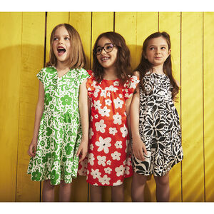 Ρόμπα κρουαζέ κοντομάνικη με floral σχέδιο για κορίτσι 