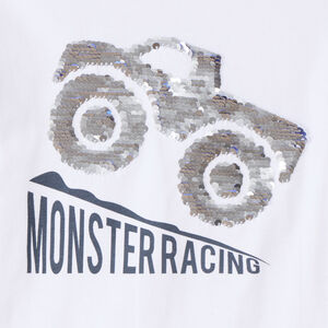 Μπλούζα μακρυμάνικη jersey με μαγικές παγιέτες για αγόρι 