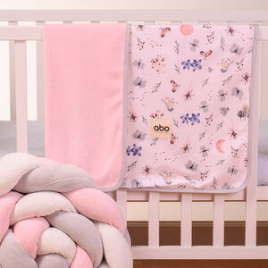 Βελουτέ κουβέρτα αγκαλιάς 90*90 flowers and butterflies ABO 