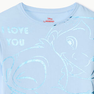 T-shirt manches longues Lilo & Stitch Disney foil print pour fille Main T-shirt manches longues Lilo & Stitch Disney foil print pour fille