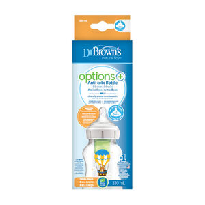 Μπιμπερό Πλαστικό Options+ Λαγουδάκι (Φ.Λ.) 330 Ml DRBROWN 