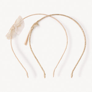 Σετ από 2 χρυσά φαντεζί στεφάνια για κορίτσι 
