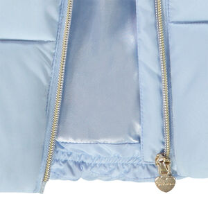 Αμάνικη μπουφάν με εφέ σατέν για κορίτσι 