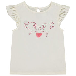 Κοντομάνικο μπλουζάκι με σχέδιο Ο Βασιλιάς των Λιονταριών για bebe κορίτσι 