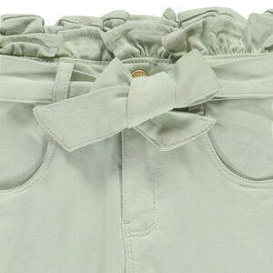 Τζιν paperbag μονόχρωμο με ζώνη για κορίτσι 