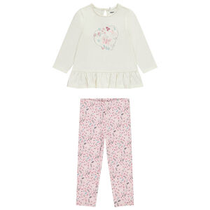 Σέτ 2 τμχ. με εκτύπωση για μωρό κορίτσι 