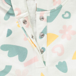 Ensemble 2 pièces robe imprimée arty pour bébé fille 